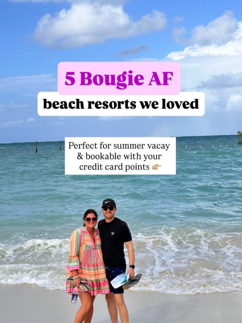 ☀️ Who’s ready for summer vacation?

I LOVE a good bougie beach resort.
Hopping between the pools & the beach on repeat is the way!

🏆 Here are some of our favs… 

💦 Grand Hyatt Baha Mar
Booked with Hyatt points. 
Endless pools, an actual water park ON site, tons of restaurants, shops, a basketball court, mini golf, casino and endless beach with that gorgeous blue water. 

🌴 Ritz Carlton Biscayne Bay
Have Marriott 50K Free Night Awards? This is the PERFECT place to use them!
Zero entry family pool, quiet adult pool, calm beautiful beach. 

🇮🇹 Conrad Chia Laguna Sardinia
Have a Hilton Free Night Award? Or Hilton points? Use them here. This would be especially good for a 5 night stay with that 5th night free on points!
Ultra luxurious. Private beach. Stunning pool on a larger property that has entertainment at night with shops and restaurants on site. 

🌺 Wailea Beach Resort
Wanting to take advantage of Marriott’s 5th night free when booking with points? THIS Is one of my top choices. SO luxurious AND family friendly! Multiple pools, arcade room, movie room and a short walk to the beach access. 

🐒 Andaz Papagao
Another great place to use Hyatt points.
A luxury resort in a gorgeous setting. Monkeys in the trees. Multiple pools and restaurants on site and golf carts to risk you wherever you want to go!

🇬🇷 Myconian Ambassador
Use one of your Fine Hotel & Resort $300 credits here and you will NOT regret it.
People don’t think as Mykonos as super family friendly. But this area actually is - we’ve been here twice! 

👉🏼 Comment BEACH
I’ll send you details on exactly the points to earn for these stays!