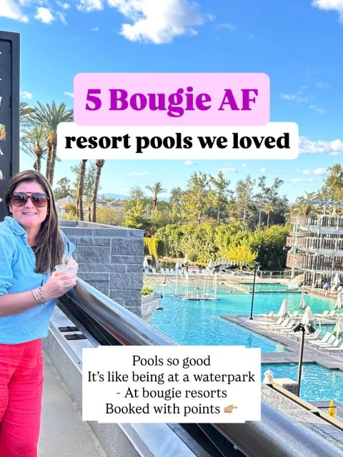 Fabulous pools at bougie resorts might just be my love language 💦

And booking these with points? 
Chef’s kiss!

Resort pools aren’t just pools anymore… they’re full-on destinations.

A few my family loves - 

🌴 Ritz-Carlton Orlando, Grande Lakes + JW Marriott Orlando, Grande Lakes We stayed at the Ritz and had access to both pools. The Ritz pool had that perfect Ritz Carlton service and tranquil vibe. The JW pool could keep anyone entertained all day - lazy river, waterslides and even a splash park.

🌺 Grand Hyatt Kauai Anyone who’s been to this resort will gush about the lush and gorgeous grounds and pool. The ocean front pools are layered and stunning. On top of the many pool areas and fun waterslide, they even had a manmade salt water lagoon beach area which is a huge hit for families.

🌵 Grand Hyatt Scottsdale Freshly renovated and massive. Sandy beach for little ones, a 3-story waterslide for fun, and a peaceful adults-only escape.

🌊 Hyatt Regency Coconut Point Lazy river, waterslides, multiple pools, fire pits, and a private beach—this one checks every box.

🤠 Hyatt Regency Lost Pines An all-time favorite of my fam. Incredible pools + lazy river, but the setting steals the show—riverfront views, nature vibes, and even longhorn meet-and-greets.

What resort pool lives rent-free in your head? 👀
