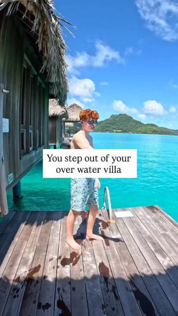 How is that water even real? 

When we stepped into our 1500 square foot overwater villa at St Regis Bora Bora - I almost couldn’t believe my eyes it was all so stunning.

We used 502k Marriott points for our 5 night stay here.
The standard villa award booking allows for 3 but books into a beachside villa. I opted to pay $500/night for the overwater bungalow.

We’ve had so many turtle and sting ray sightings from our villa - and even a black tip shark.

Did you know when you stay at a Marriott with points you get the 5th night free?

Being able to stay on one of the most gorgeous places on earth with points never stops amazing me.

Is Bora Bora on your bucket list?